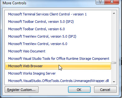 Scroll to Web Browser