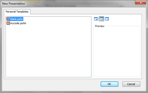 Standard dialog