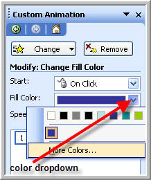 Change the fill color setting