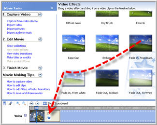 Setting the fade in effect